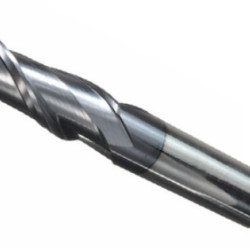 SOLID CARBIDE ENDMILL, TIALN COATED, FOR STEEL MACHINING, 2 FLUTED, 0.50MM CORNER RADIUS,  DIA 7.68MM, SHANK DIA 8MM, FLUTE LENGTH 20MM, OAL 63MM