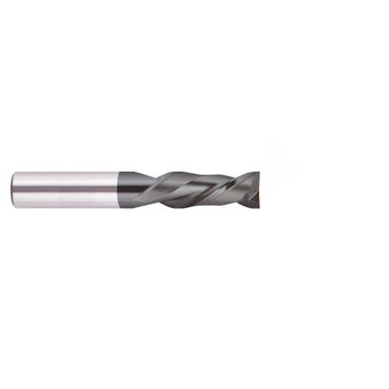 SOLID CARBIDE ENDMILL, TIALN COATED, FOR STEEL MACHINING, 2 FLUTED, 0.50MM CORNER RADIUS,  DIA 7.68MM, SHANK DIA 8MM, FLUTE LENGTH 20MM, OAL 63MM