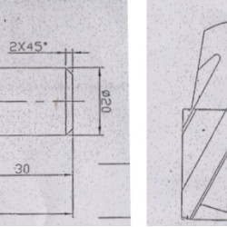 MICRO GRAIN SOLID CARBIDE ENDMILL DIA 22.50mm x CEL 15mm x OAL 90mm x Shank Dia 20mm x 6 Flutes x 30 degree Helix As per Drawing No. T-20759, TiAlN Coated To machine Alloy Steel (EN21) of 28 HRC